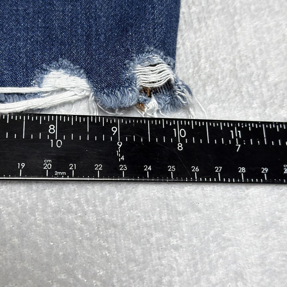 American Eagle Distressed Wide Leg Crop - Size 10 Long - Button Fly/Raw Hem - Picture 7 of 16